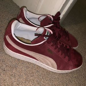 Burgundy puma suede